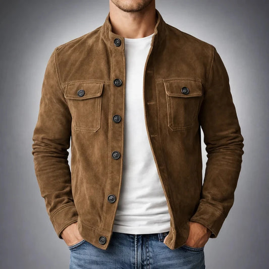 Men’s Vintage Suede Utility Jacket