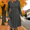 Long-Sleeved Knit Fall Dress