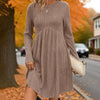 Long-Sleeved Knit Fall Dress