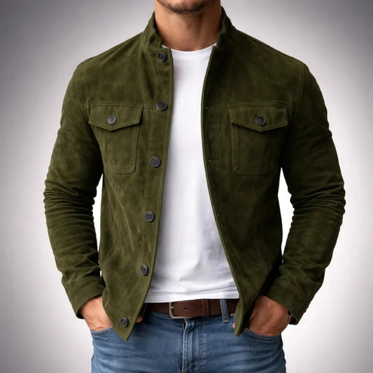 Men’s Vintage Suede Utility Jacket