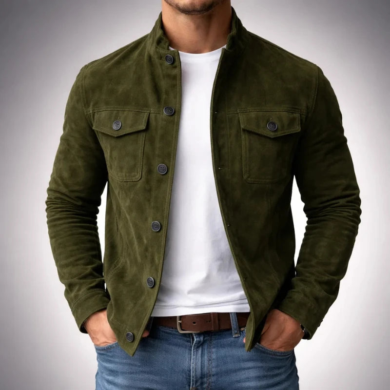 Men’s Vintage Suede Utility Jacket