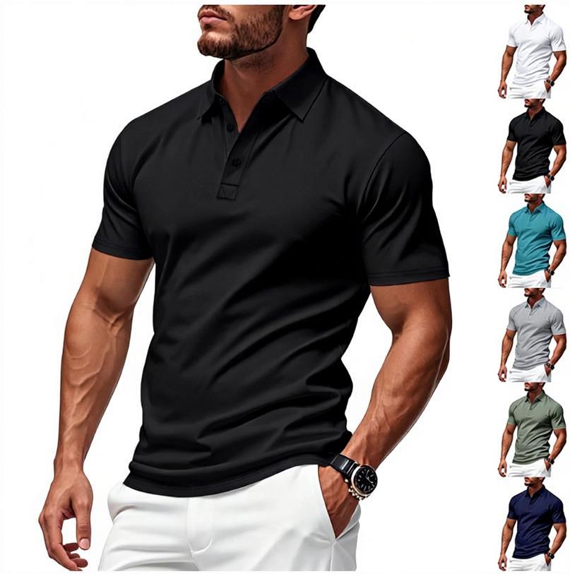 Men's Quick-Dry Short-Sleeve Lapel T-Shirt