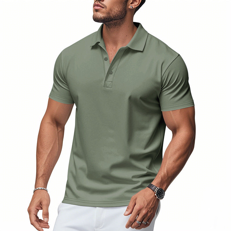 Men's Quick-Dry Short-Sleeve Lapel T-Shirt