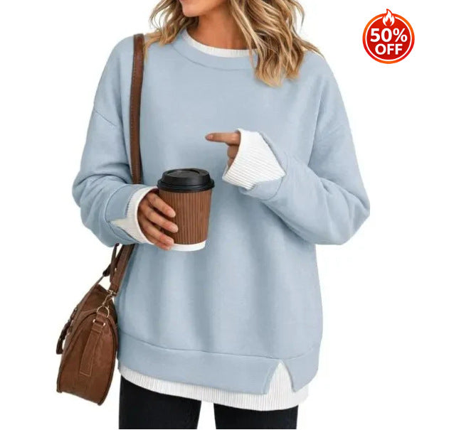 Women's Relaxed Layered Long-Sleeve Sweatshirt - product image 9