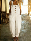 Vintage Soft Cotton Denim-Look Overalls