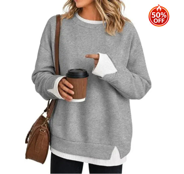 Women's Relaxed Layered Long-Sleeve Sweatshirt - product image 6