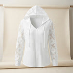 Elegant Lace Hoodie Cardigan