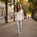 Elegant Lace Hoodie Cardigan