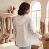 Elegant Lace Hoodie Cardigan