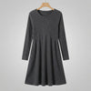 Long-Sleeved Knit Fall Dress