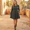Long-Sleeved Knit Fall Dress