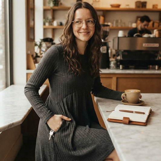Long-Sleeved Knit Fall Dress